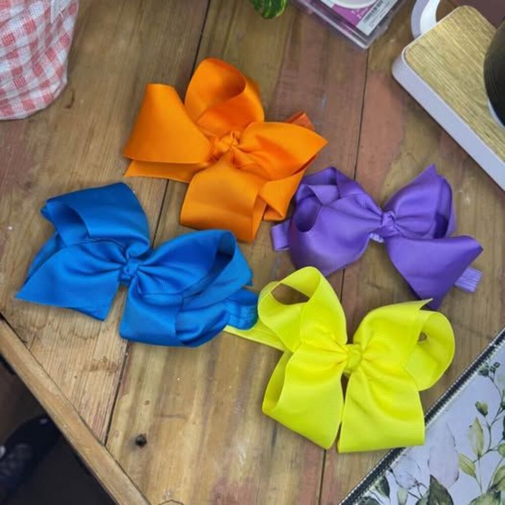 Set of 4 Large Grosgrain Ribbon Hair Bows